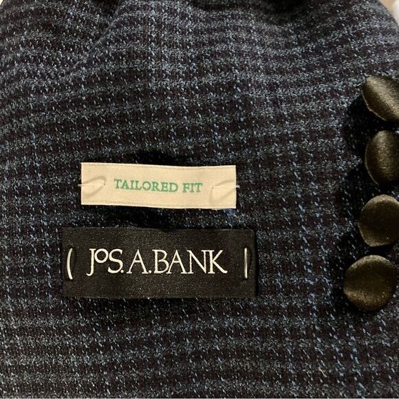 44R Jos A Bank Tailored‎ Fit Peak Lapel Check Dinner Jacket C110897 - Picture 10 of 11